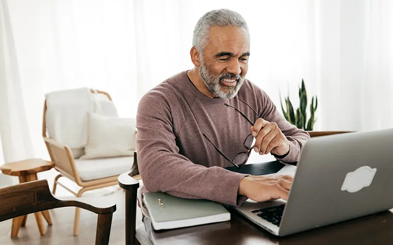 man on laptop